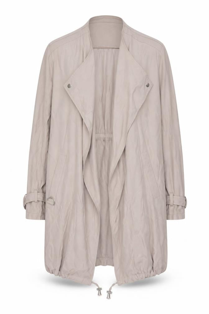 Front view of New Look Women's Beige 8 Mid-Length Jacket