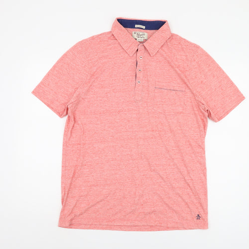 Original Penguin Men's Red XL Slim Fit Polo Shirt