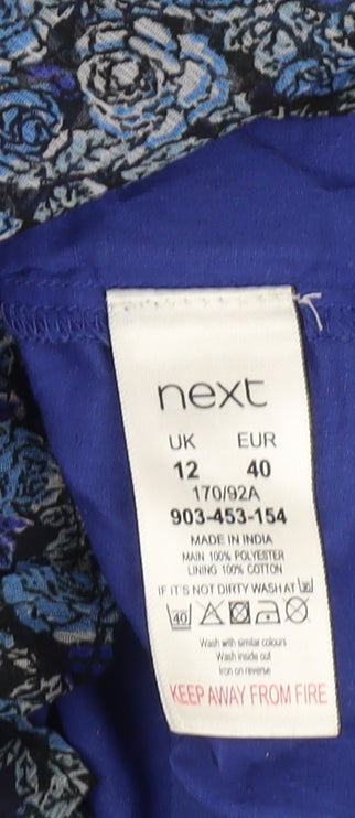 Next Women's Blue Floral Playsuit Size 12