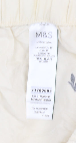 Marks and Spencer Women's Ivory Trousers Size 18