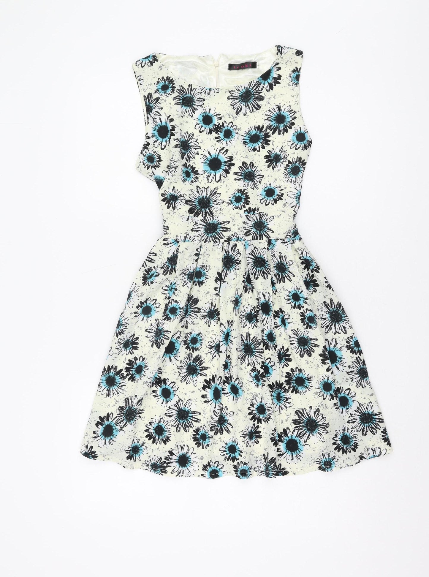 Tenki Women's Multicoloured Floral A-Line Dress - Size 8