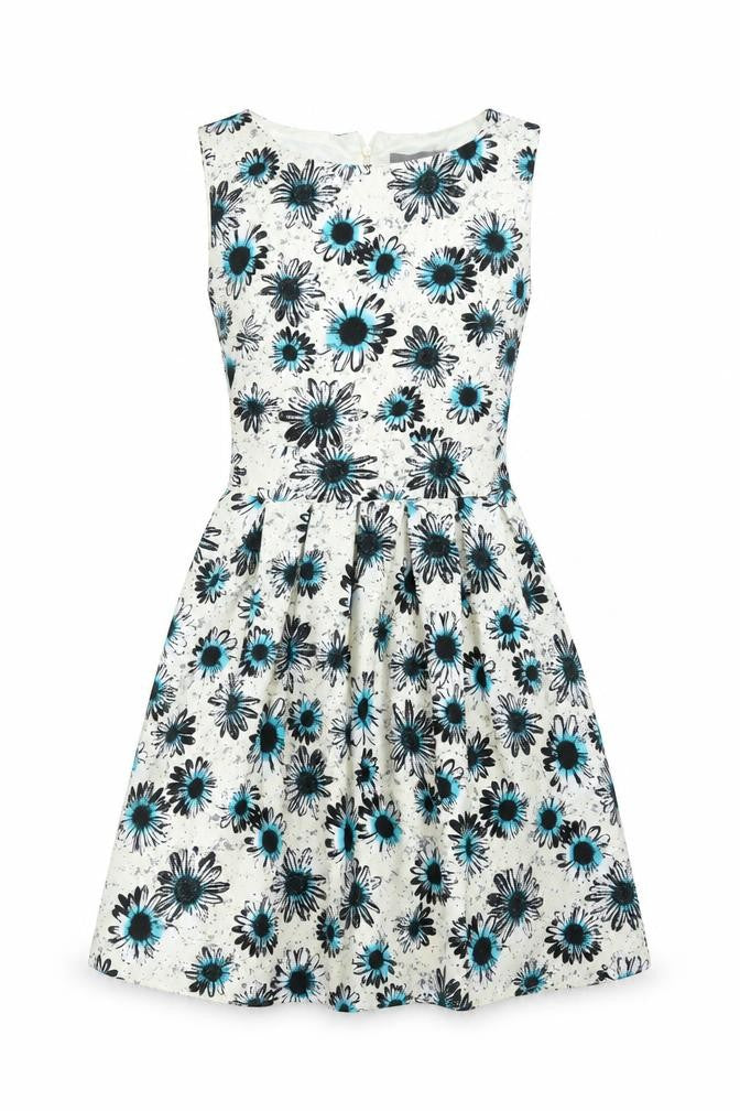 Front view of Tenki Women's Multicoloured Floral A-Line Dress -, size 8