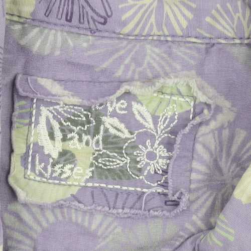 Matalan Girls Purple Floral Shirt Dress, Size 8-9 Years