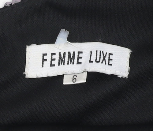 Femme Luxe Women's Black Sequin Dress Size 6