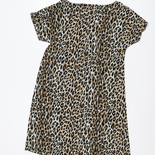 Next Women Animal Print Dress Multicoloured Size 10