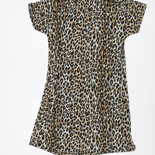Next Women Animal Print Dress Multicoloured Size 10