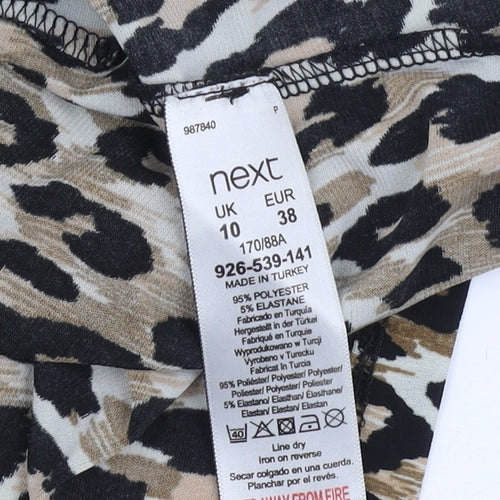 Next Women Animal Print Dress Multicoloured Size 10