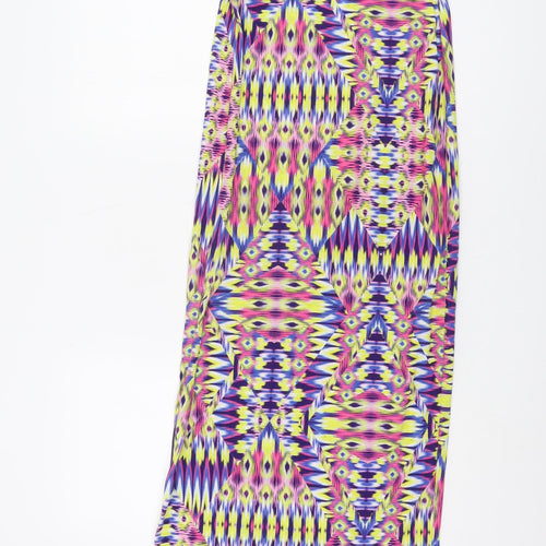 Boohoo Women's Geometric Midi Dress - Size 8 Multicolour