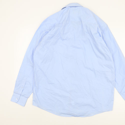 Fellini Men's Blue Button-Up Shirt, Long Sleeve