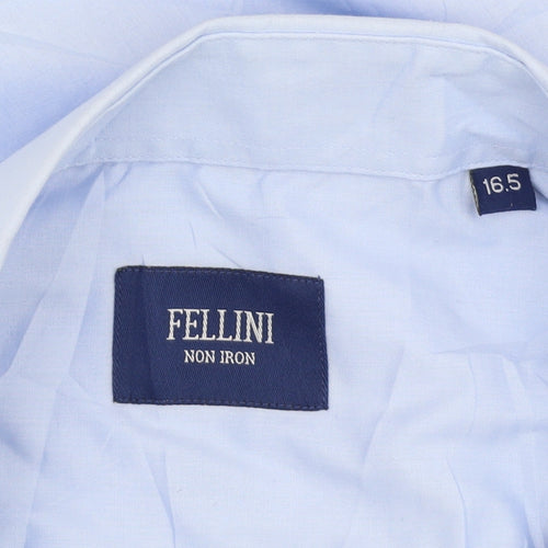 Fellini Men's Blue Button-Up Shirt, Long Sleeve