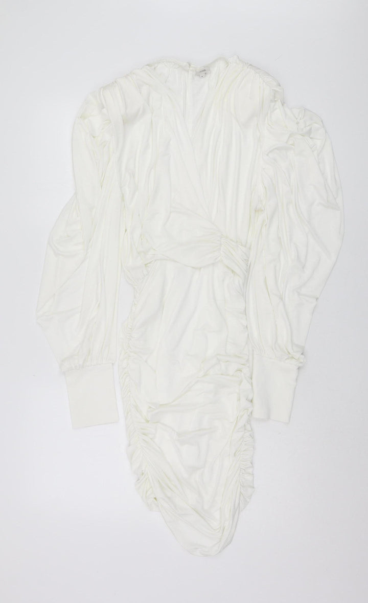 River Island Women Ivory Bodycon Dress Size 8