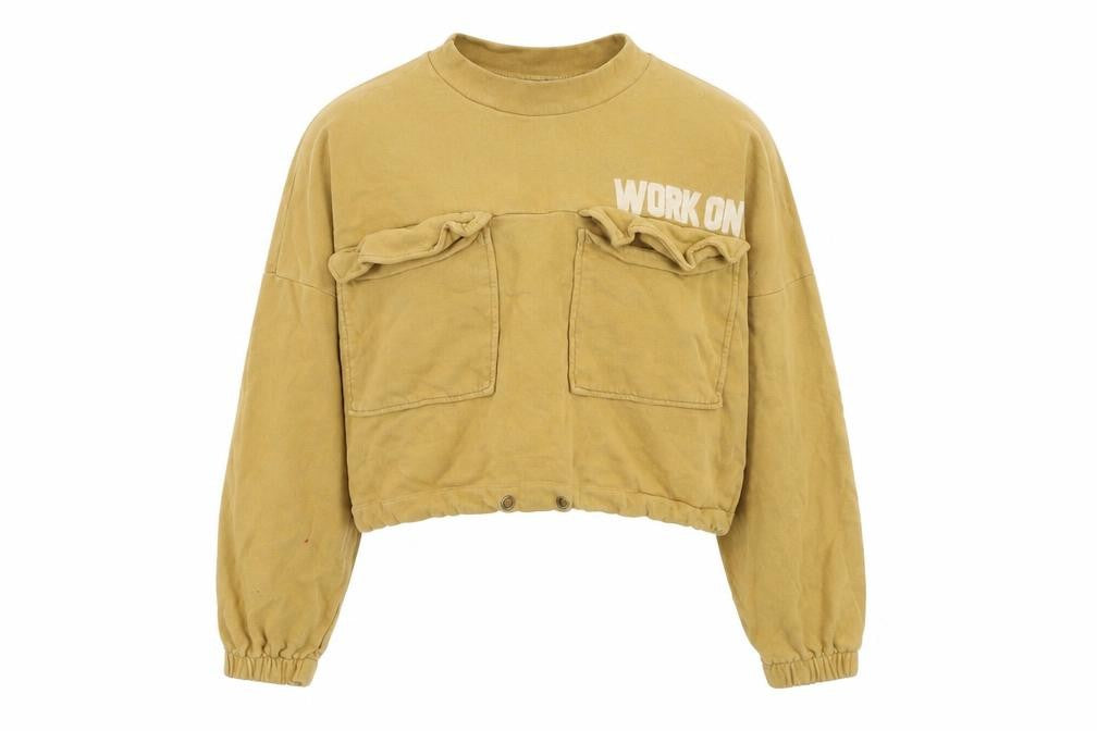 Pull&Bear Women’s Beige Pullover Sweatshirt, Size M