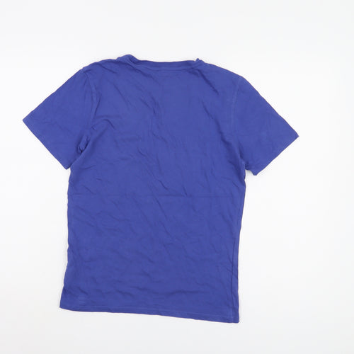 Calvin Klein Boys Blue T-Shirt, Size 12-13 Years, Logo Accent