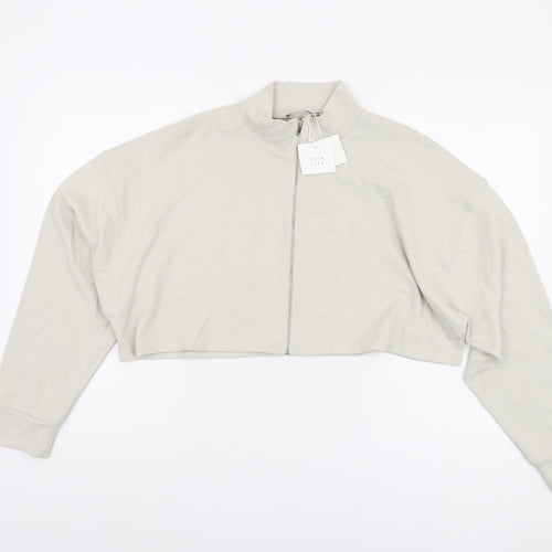 Zara Womens Beige Cropped Jacket Size 2 Casual