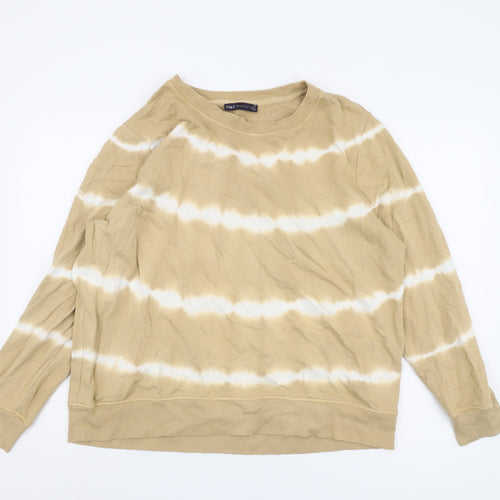 Marks and Spencer Women's Beige Tie-Dye Sweatshirt Size 20