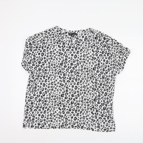 Marks and Spencer Women's Black Animal Print T-Shirt