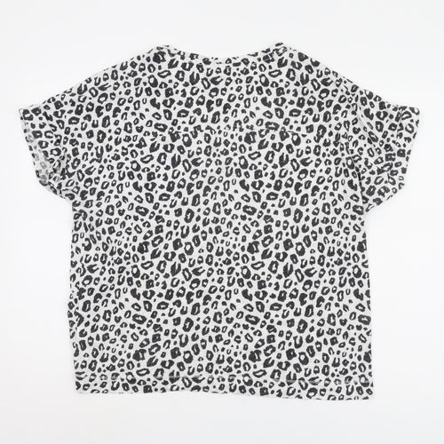 Marks and Spencer Women's Black Animal Print T-Shirt