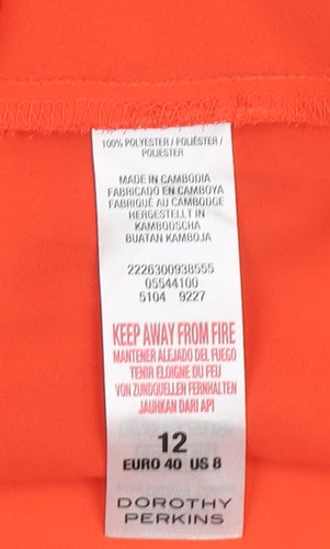 Dorothy Perkins Orange Camisole Tank for Women, Size 12