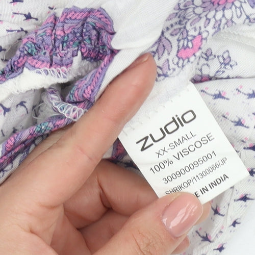 Zudio Women's Multicoloured Wrap Blouse, Size 2XS