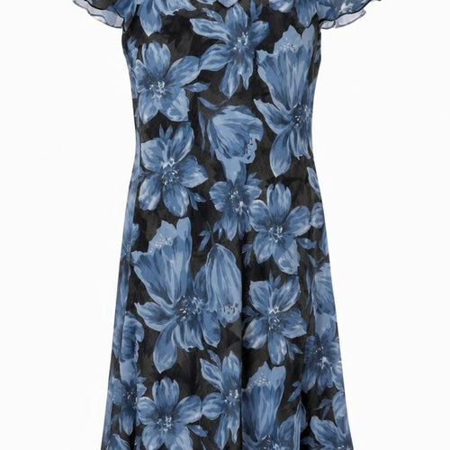 CASAMIA XCLUSIVE Women's Blue Floral Dress Size 12