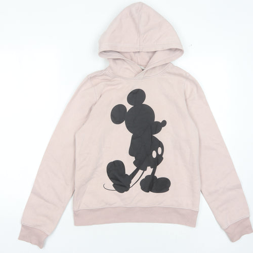 H&M Pink Girls' Disney Hoodie, 12-13 Years, Cartoon Pullover