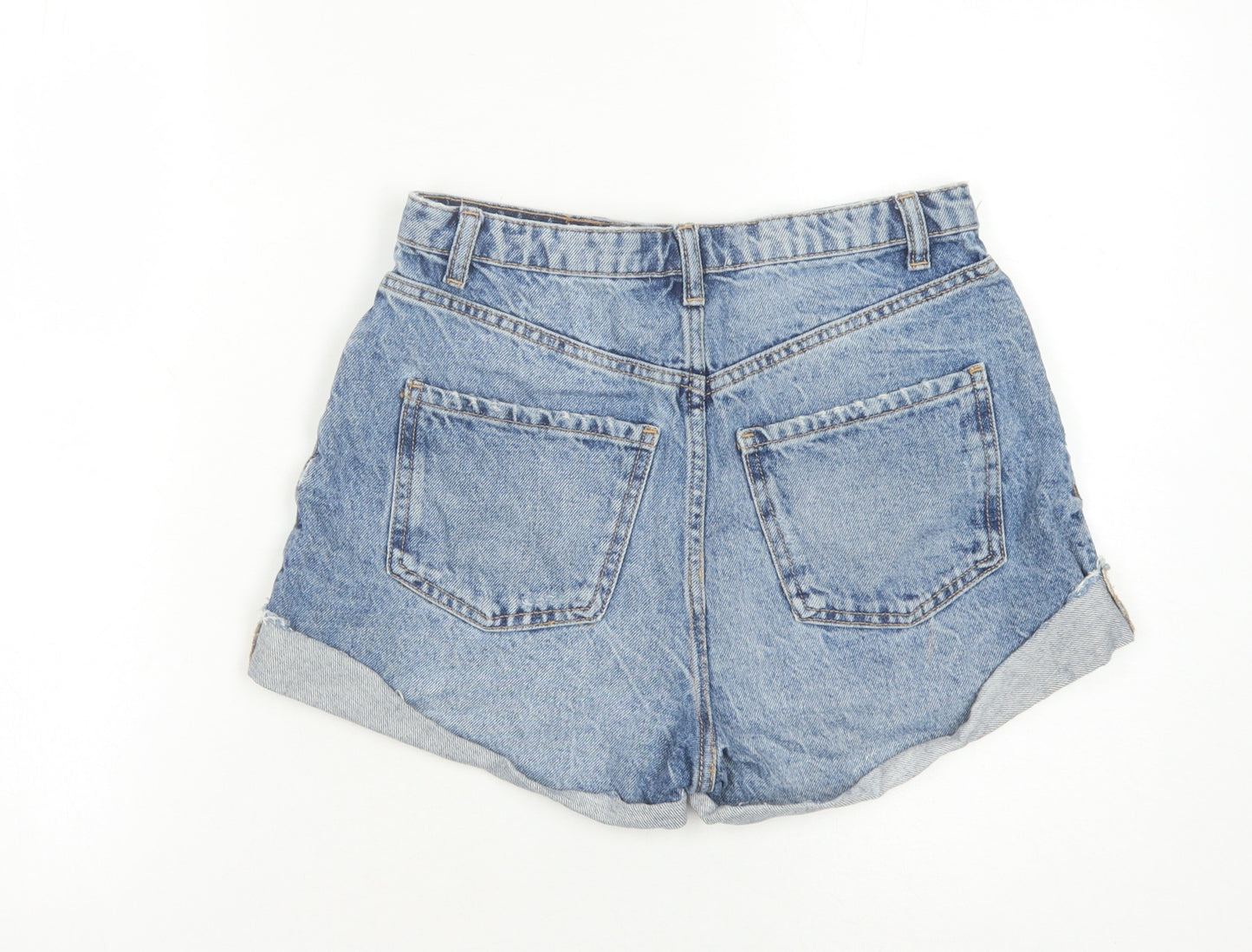Zara Women's Blue Denim Shorts Size 10 - Chic Essential