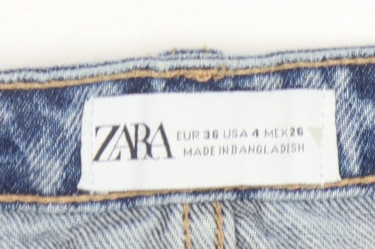 Zara Women's Blue Denim Shorts Size 10 - Chic Essential