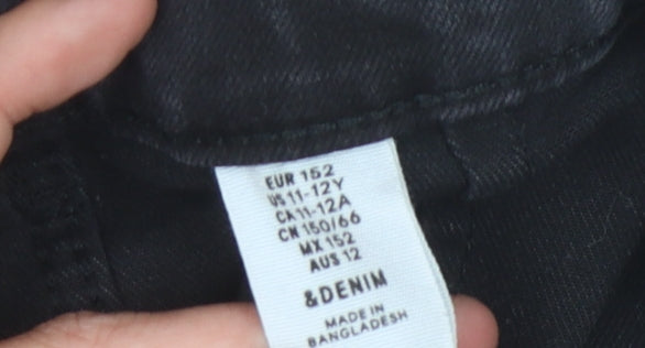 Black &Denim Girls Denim Skirt, Age 11-12 Years, A-Line Style