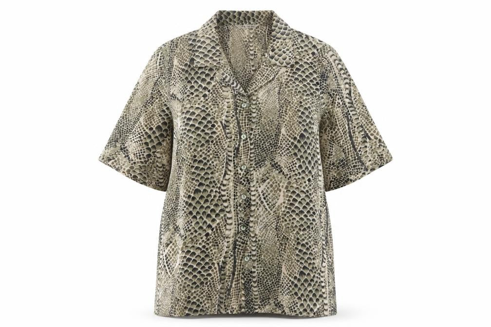 Front view of Berketex Women's Multicoloured Animal Print Shirt