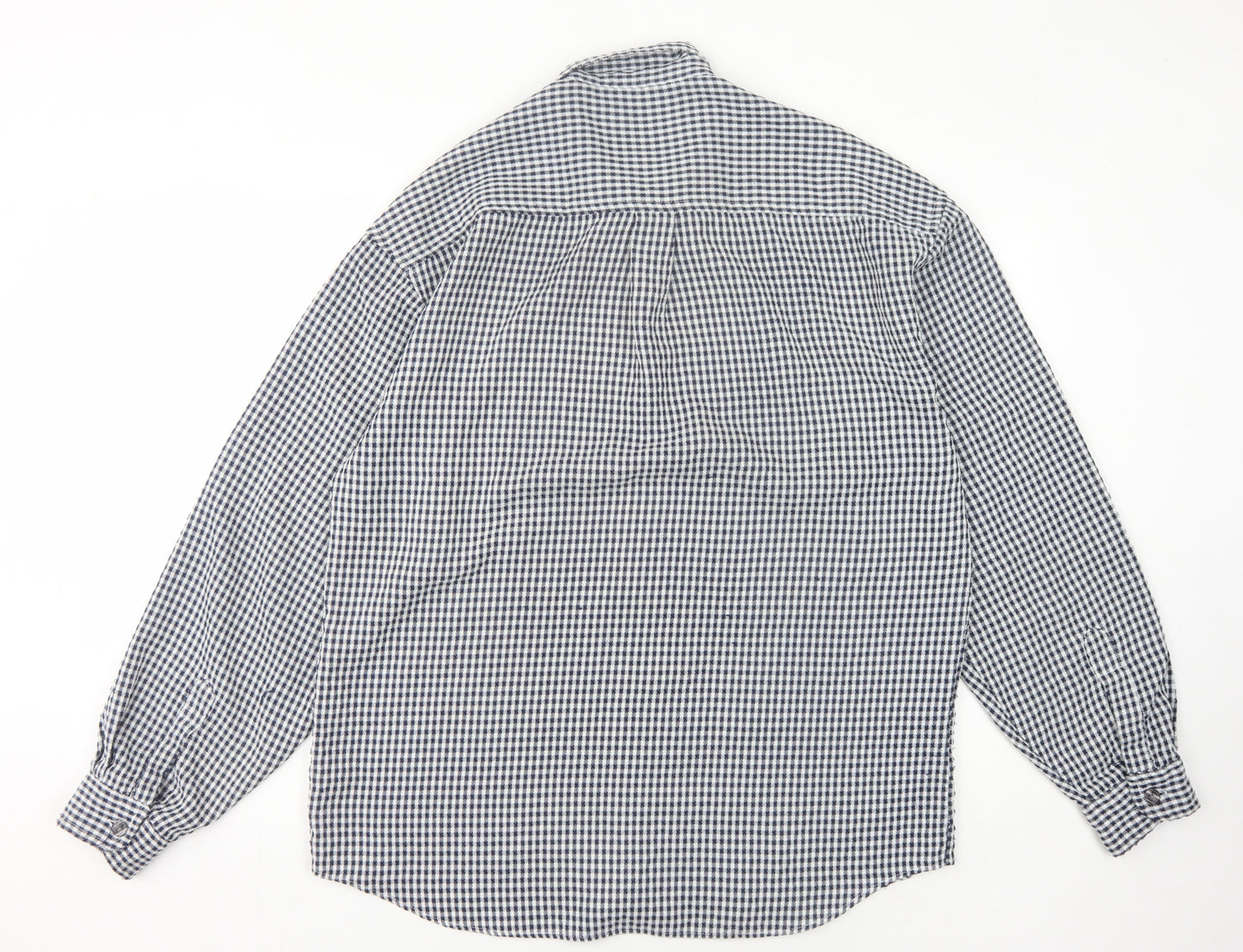 Dickens & Browne Men's Blue Check Long Sleeve Shirt