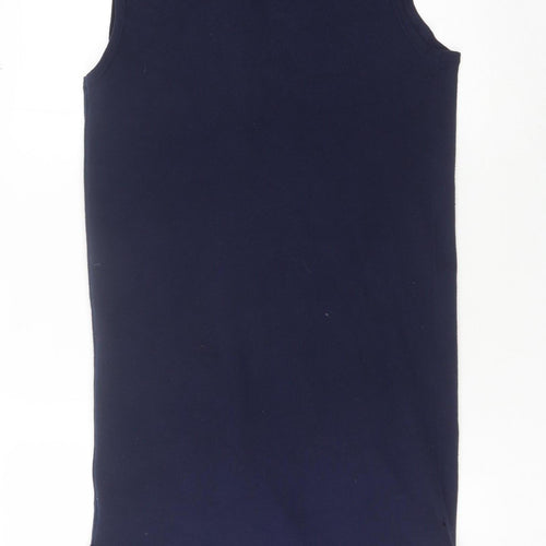 Warehouse Women's Blue Knit Open Front Vest Jumper S