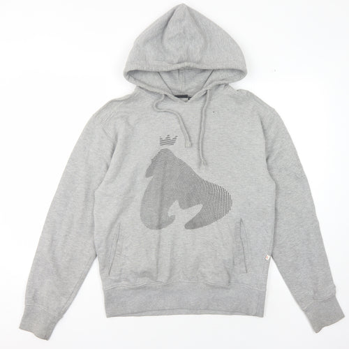 Money Men's Grey Medium Pullover Hoodie with Logo