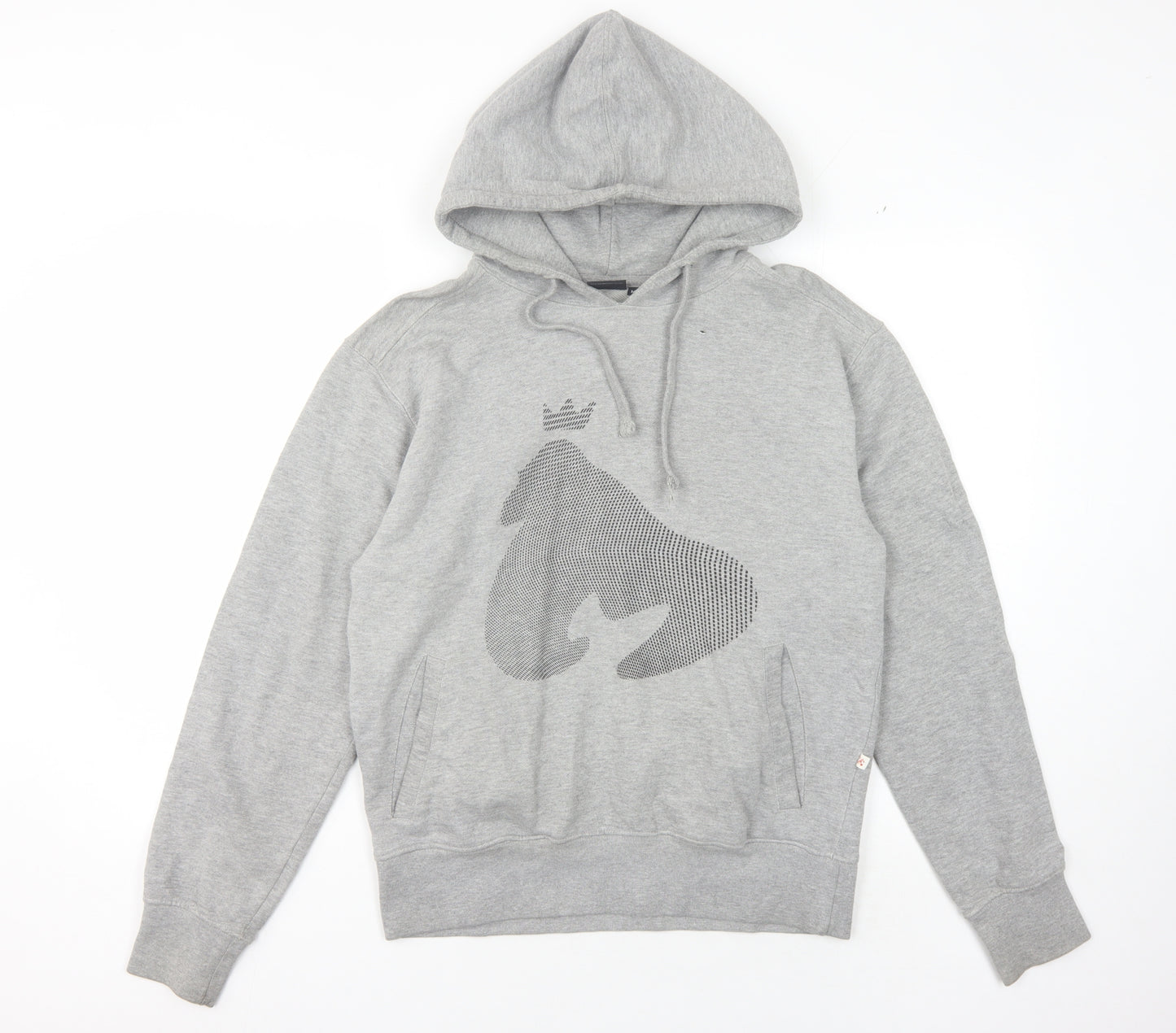 Money Men's Grey Medium Pullover Hoodie with Logo