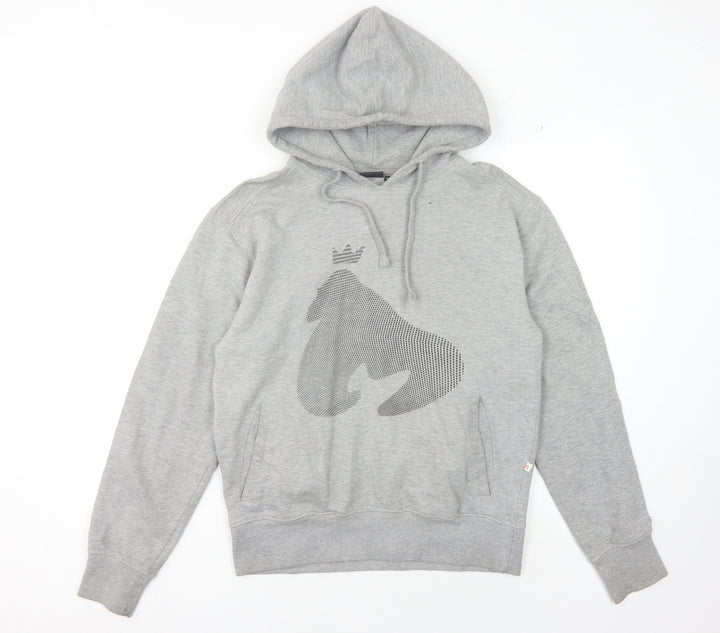 Money Men's Grey Medium Pullover Hoodie with Logo