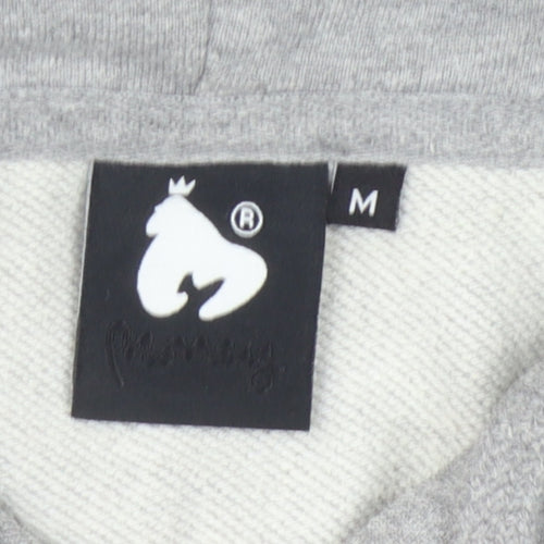 Money Men's Grey Medium Pullover Hoodie with Logo