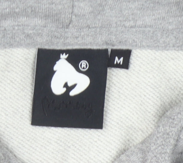 Money Men's Grey Medium Pullover Hoodie with Logo