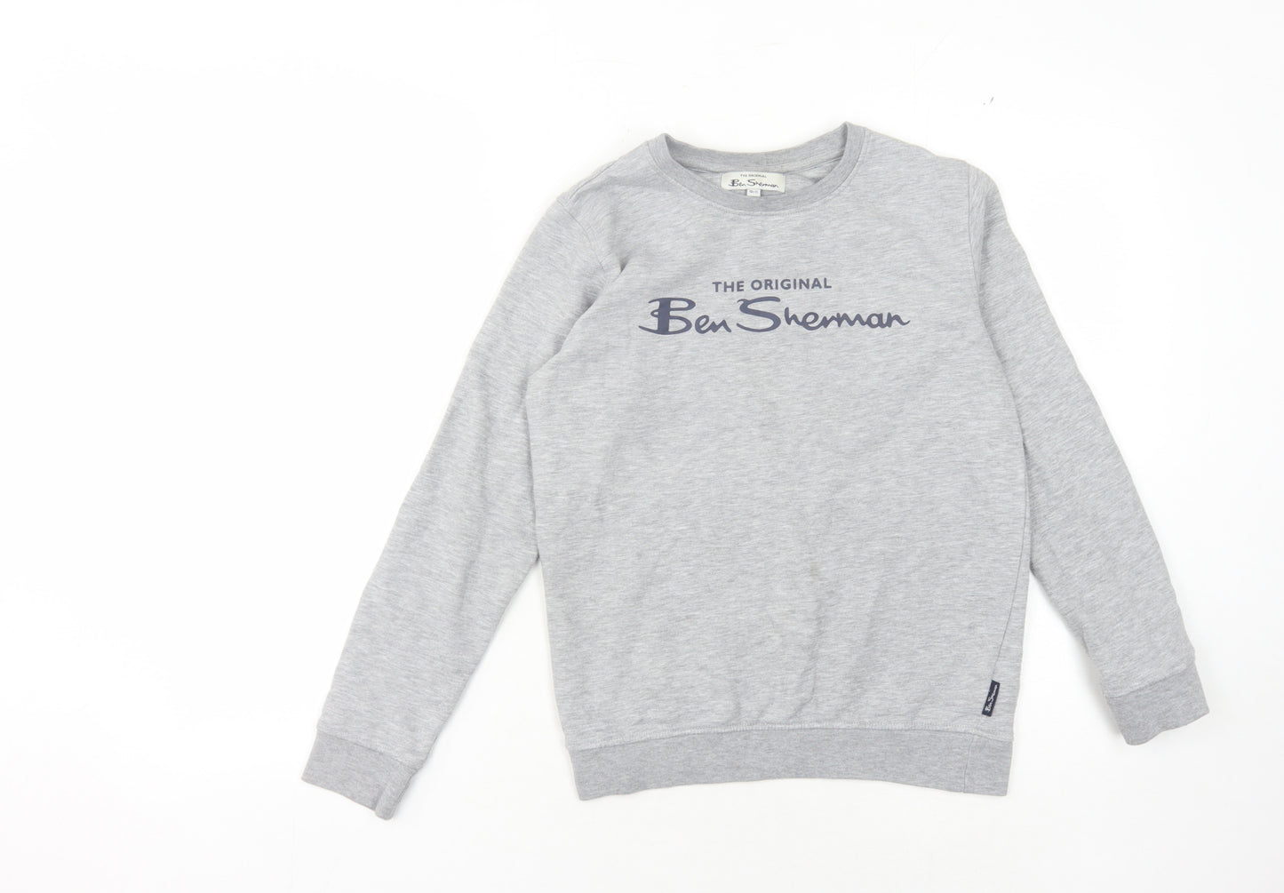 Ben Sherman Boys Grey Pullover Sweatshirt, Logo, 10-11 Years