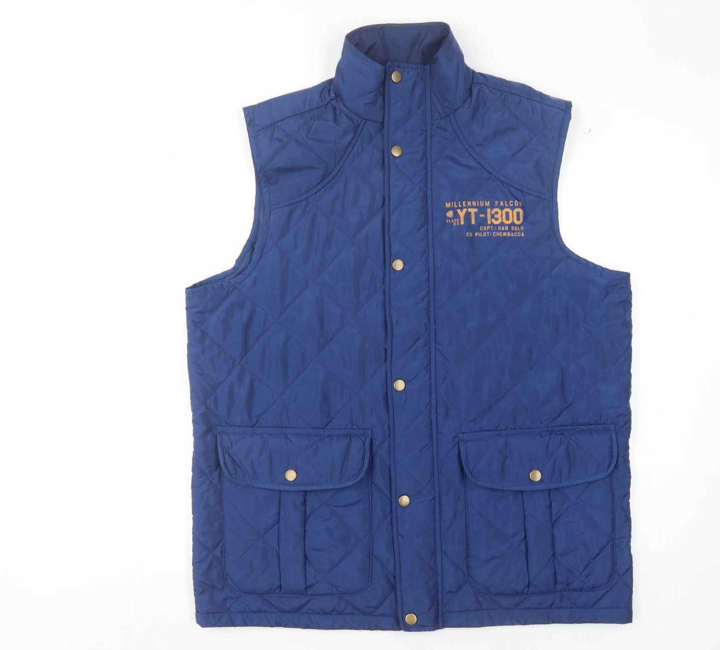 Star Wars Men's Blue Quilted Waistcoat M