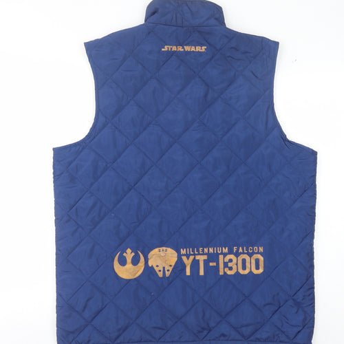 Star Wars Men's Blue Quilted Waistcoat M