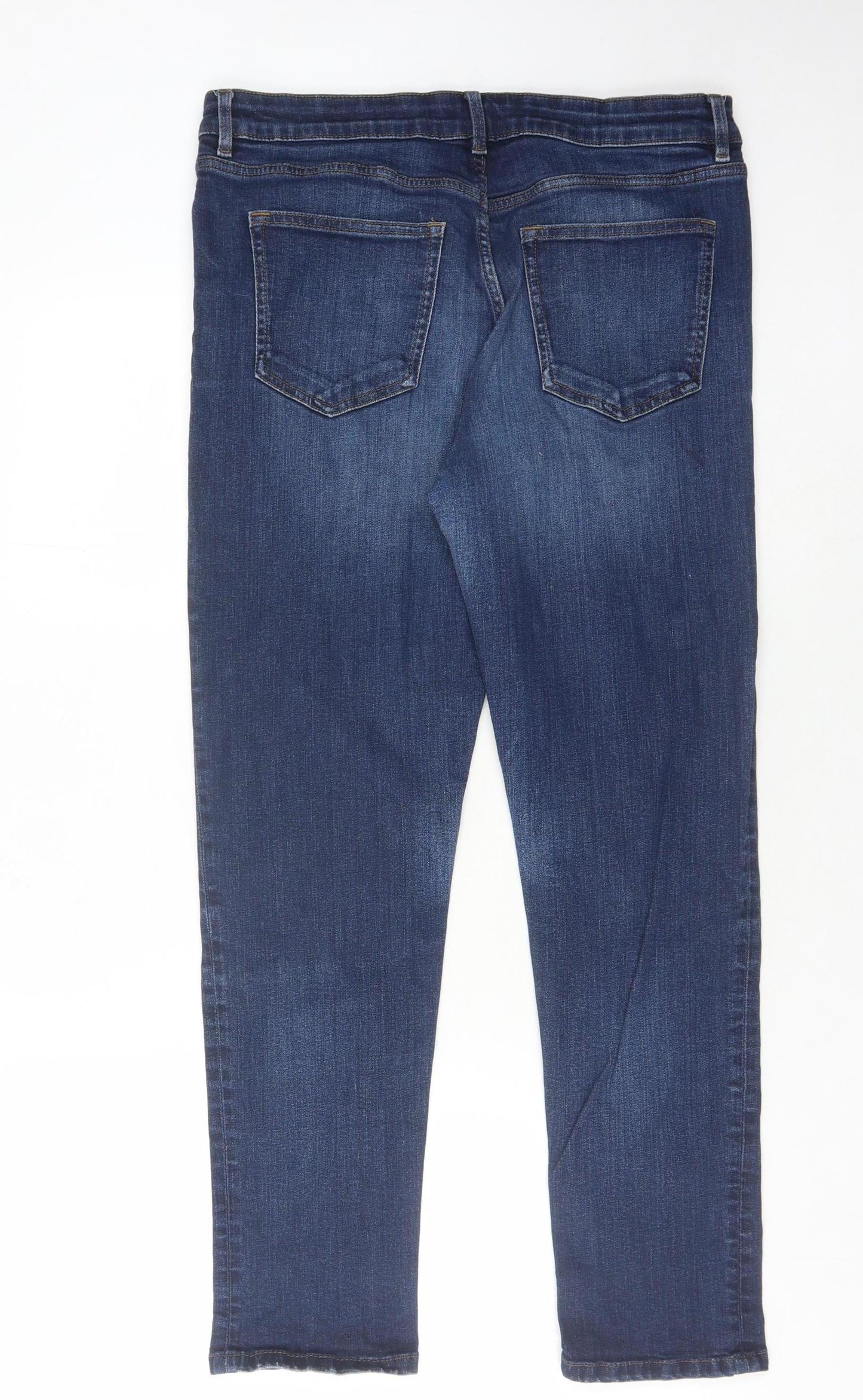 Marks and Spencer Women's Blue Relaxed Slim Jeans Size 12