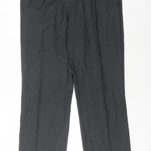 Burton Black Men's Striped Trousers Size 34