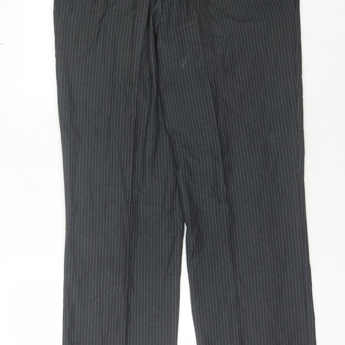 Burton Black Men's Striped Trousers Size 34