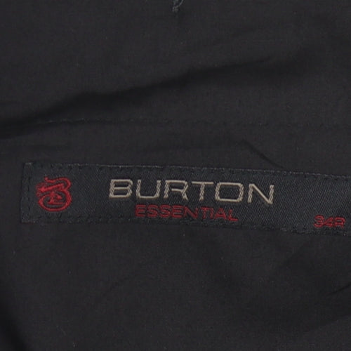 Burton Black Men's Striped Trousers Size 34