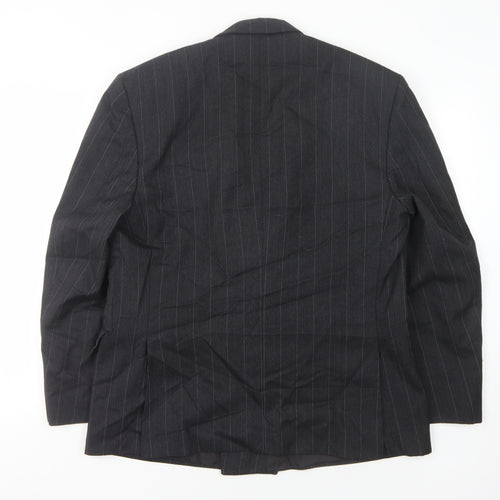 Christian Dior Men's Grey Wool Blazer, Size 42S Striped