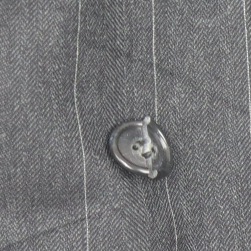 Christian Dior Men's Grey Wool Blazer, Size 42S Striped