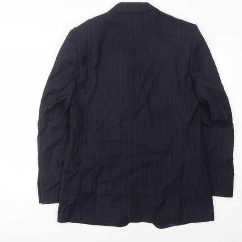 Marks and Spencer Men's Navy Striped Suit Jacket 40L