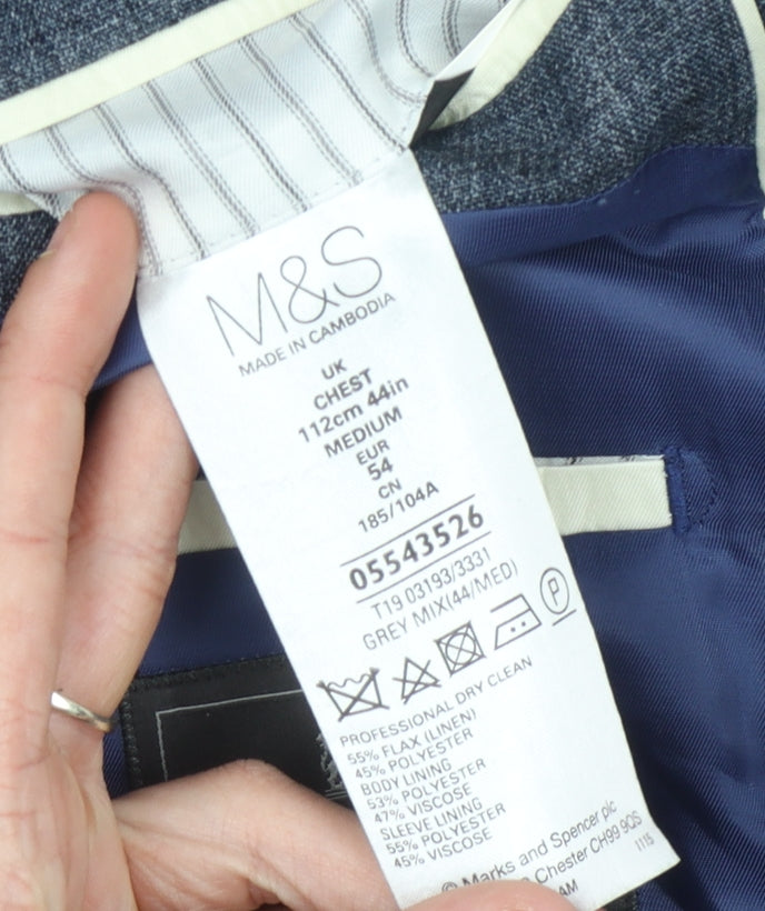 Marks and Spencer Men's Grey Blazer 44R