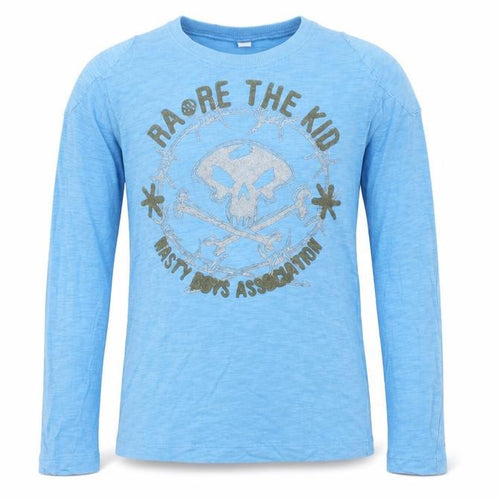 Ra-Re Unisex Blue Crew Neck Skull T-Shirt Size 10