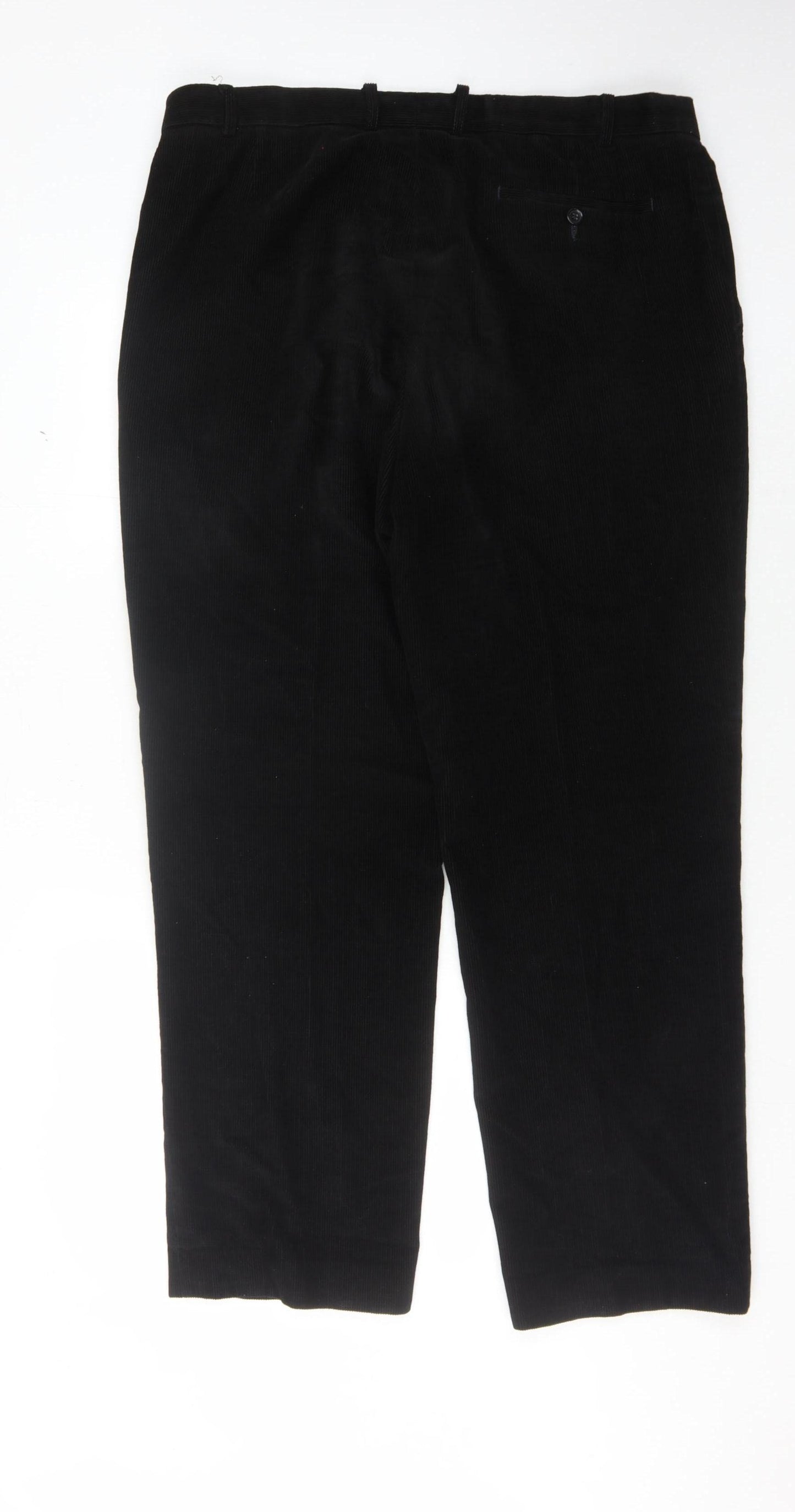 Marks and Spencer Men's Black Corduroy Trousers 38