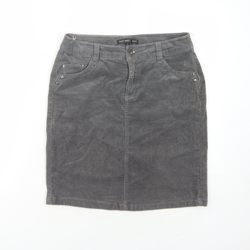 Fresh Spirit Women's Grey Corduroy Pencil Skirt Size 8